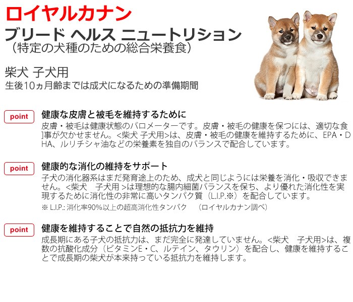 ロイヤルカナン（ROYAL CANIN） 犬 ドッグフード 柴犬専用フード 子犬