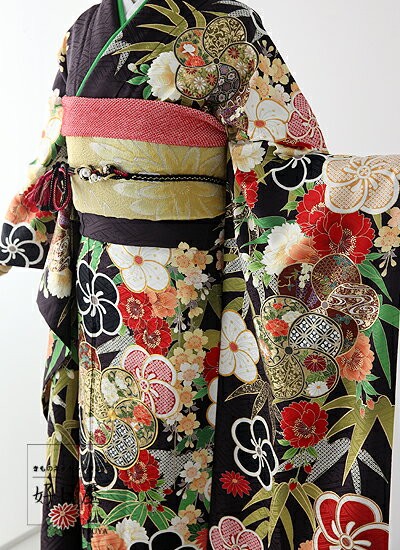 人気大好評大割引 振袖レンタルフルセット正絹着物結婚式成人式身長159 174cm 茶br 009 お得特価