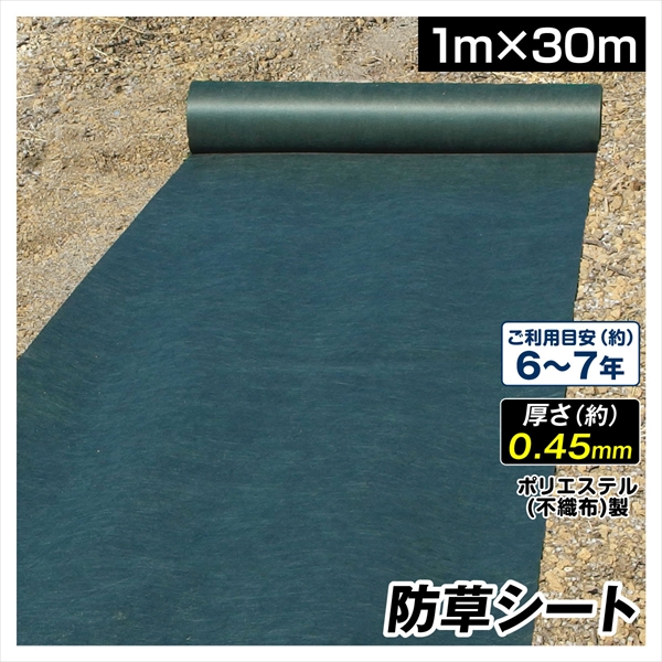 防草シート 1m×30m 農用シート 草よけ 除草 PET 耐用年数 6-7年 厚さ約0.45mm 砂利下 人工芝下 超耐久防草シート ソルグリン  防根 遮根 国華園 : s23365 : 花と緑 国華園 - 通販 - Yahoo!ショッピング