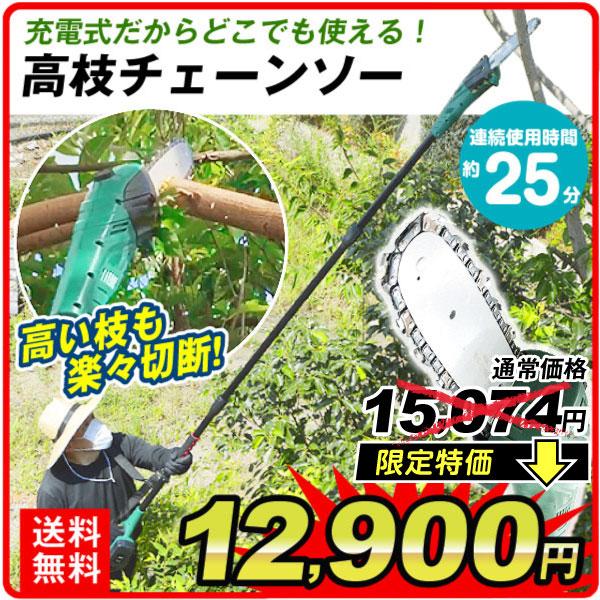 最大77％オフ！ 最新入荷 草刈り機 草刈機 チェーンソー 高枝切り 電動 充電式 コードレス 高枝チェーンソー 18V 枝切り 高木 低木 剪定 庭木 トリマー 国華園 kentaro.sakura.ne.jp kentaro.sakura.ne.jp