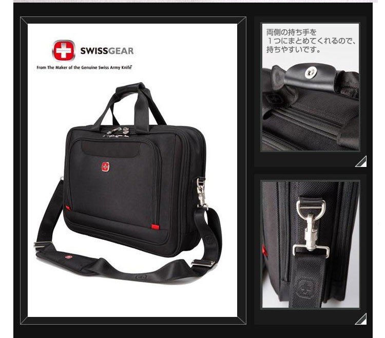 送料無料 ビジネスバッグ かばん 大容量　出張　SWISSGEAR スイスギア ビジネスバッグ かばん ノートPC SWISSGEAR パソコンバッグ  斜めかけバッグ