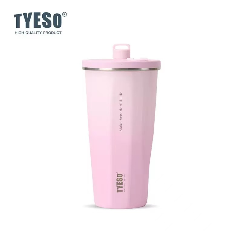 TYESO正規品 タンブラー ストロー付きタンブラー 蓋付き 伸縮