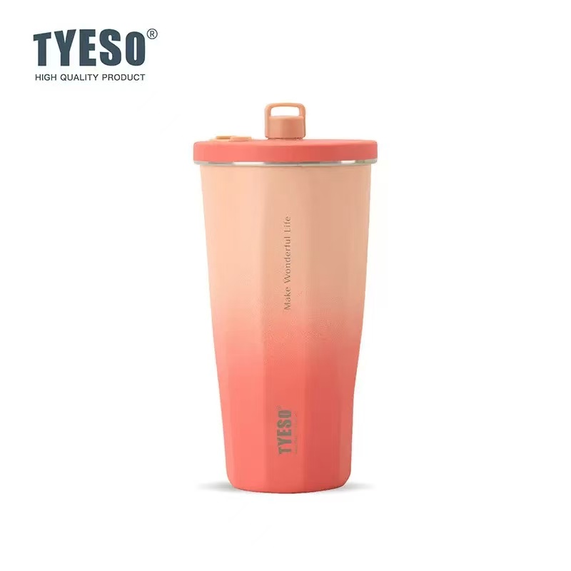 TYESO正規品 タンブラー ストロー付きタンブラー 蓋付き 伸縮