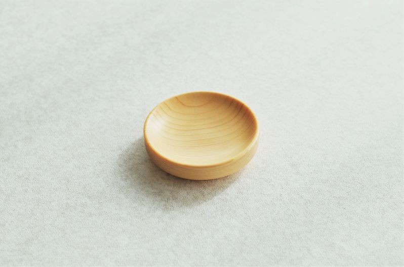 ひのき 豆皿 6cm - MUKU LINKWOODDESIGN 手作り 木製 食器 檜 桧 一枚