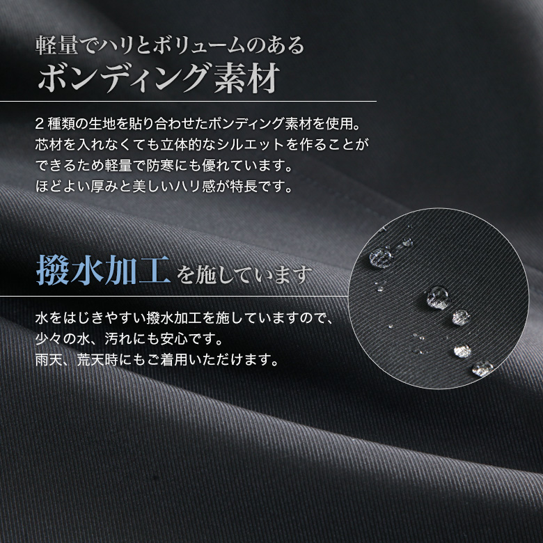 メンズスーツKOKUBO 2枚衿 スタンドカラー ハーフコート メンズ