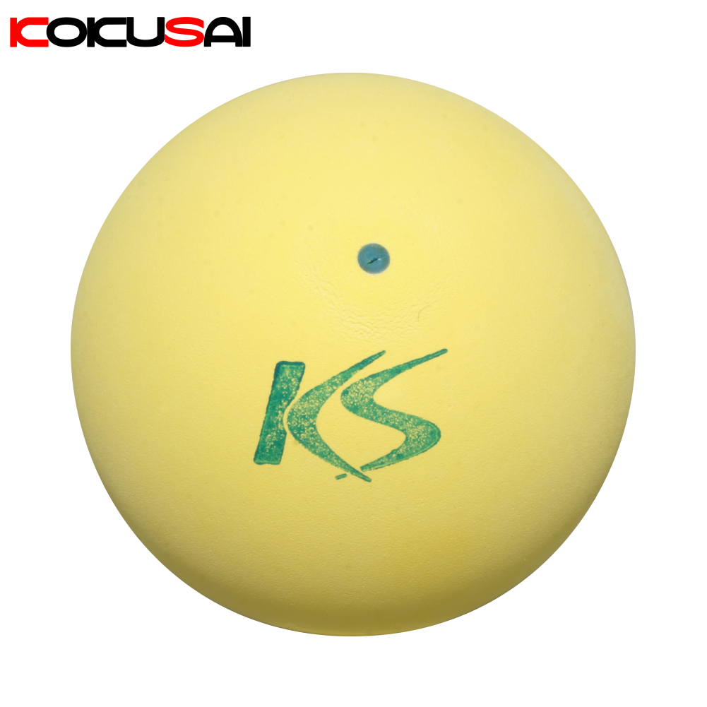 KSソフトテニスボールV77 軟式テニスボール練習球 KS077 コクサイ KOKUSAI 日本製 白/黄 2個パック