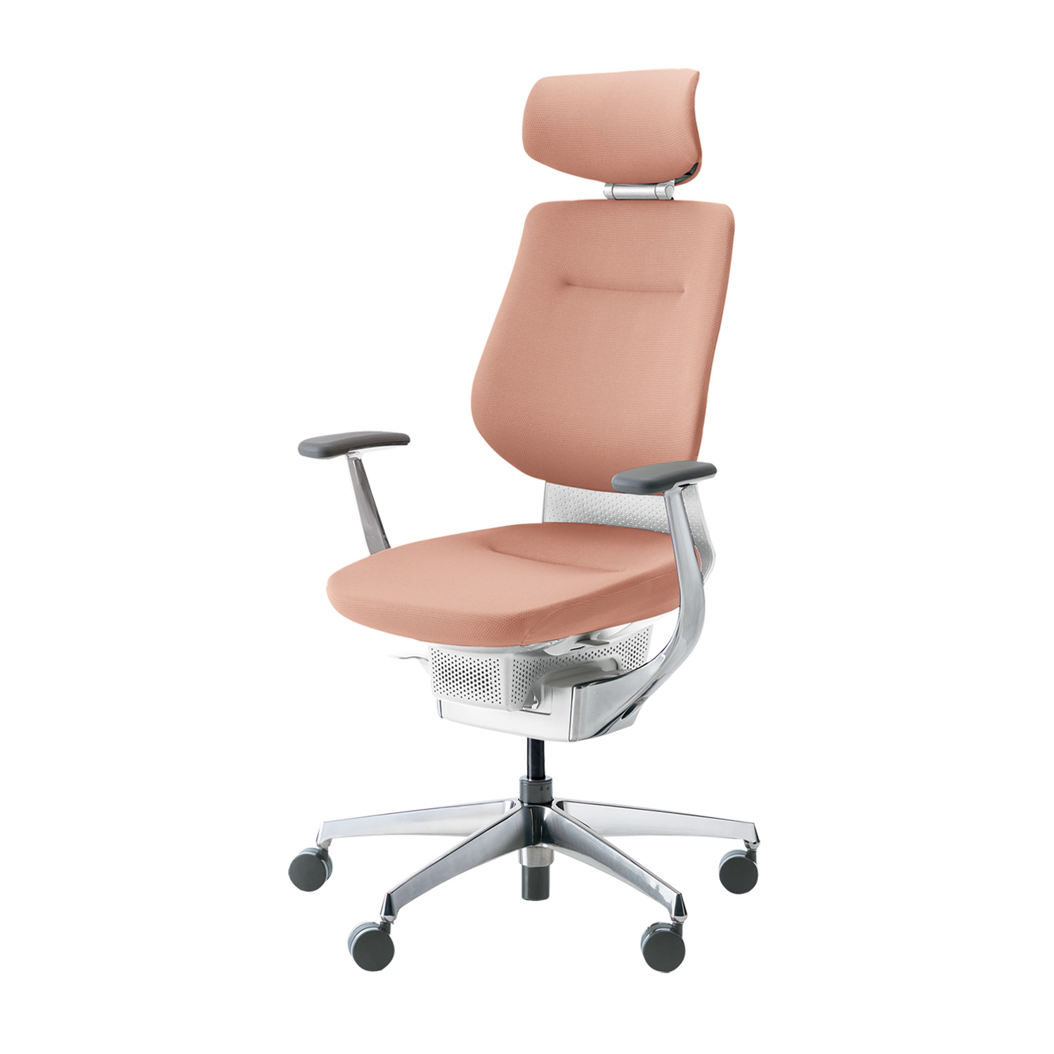 【ラクラク納品】コクヨ デスクチェア ing イング CR-GA3245E1 クッションタイプ ヘッドレスト付きタイプ アルミ肘 ホワイトシェル アルミポリッシュ脚_10