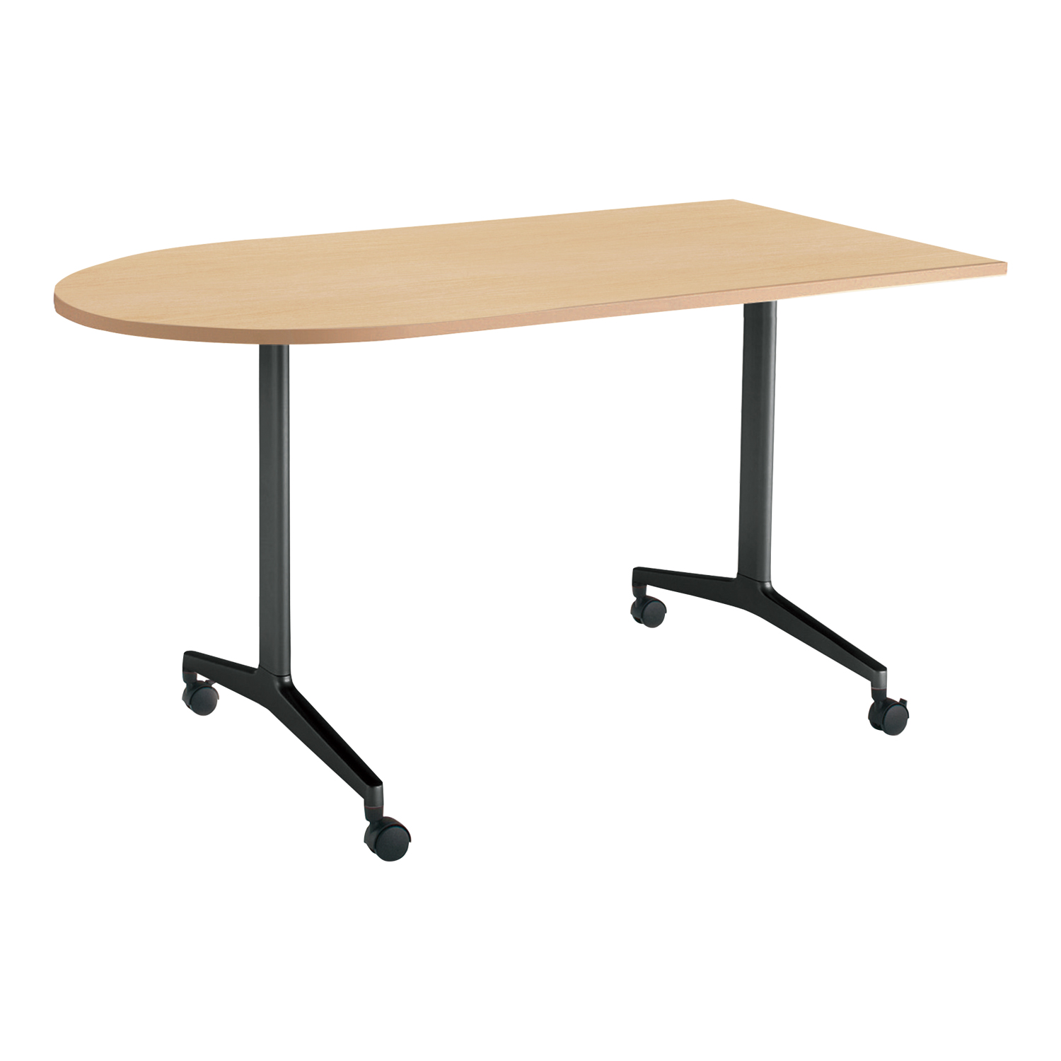 【ラクラク納品】コクヨ ミーティングテーブル JUTO ジュート MT-JTTU157-C Ｔ字脚 Ｕ字形天板  塗装脚 キャスター  幅150×奥行75cmの画像