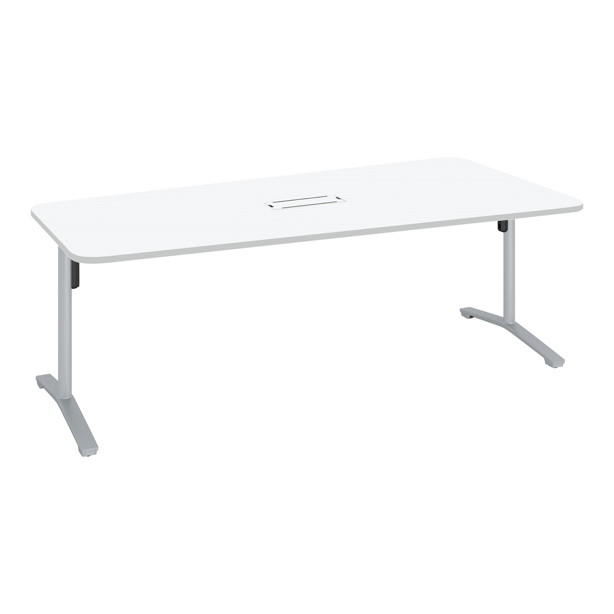 【ラクラク納品】 コクヨ ミーティングテーブル VIENA ビエナ MT-VW211B 天板固定 テーパー形 T字・塗装脚 アジャスター 配線ボックス W210×D105cm_2