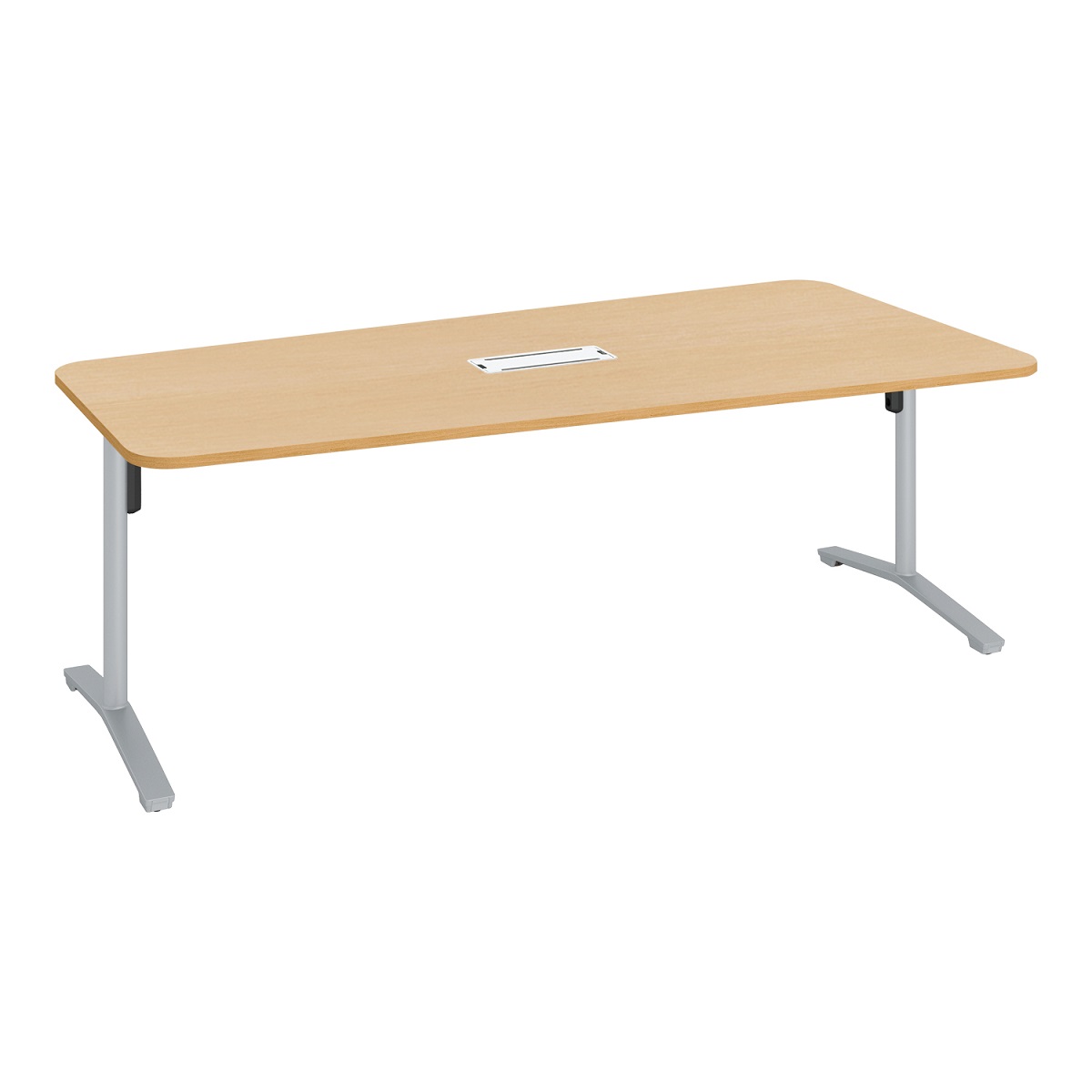 【ラクラク納品】 コクヨ ミーティングテーブル VIENA ビエナ MT-VW211B 天板固定 テーパー形 T字・塗装脚 アジャスター 配線ボックス W210×D105cm_5