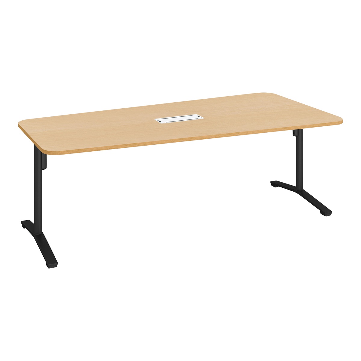 【ラクラク納品】 コクヨ ミーティングテーブル VIENA ビエナ MT-VW211B 天板固定 テーパー形 T字・塗装脚 アジャスター 配線ボックス W210×D105cm_6