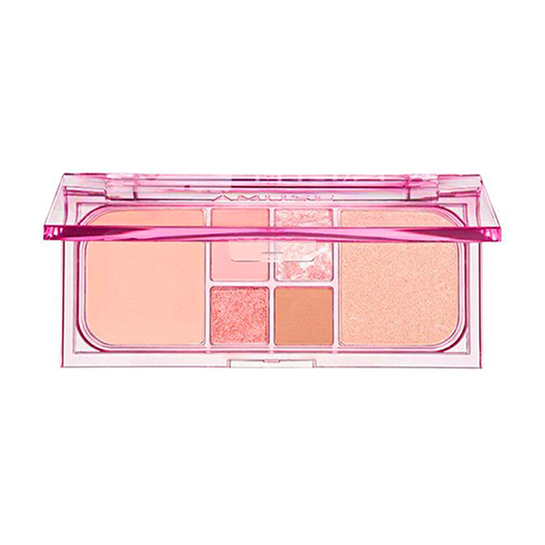 【 アウトレット 】AMUSE アミューズ ヴィーガン フェイス オール パレット VEGAN FACE ALL PALETTE #01 ムーングロウ #02 ピーチグロウ | AMUSE | 02