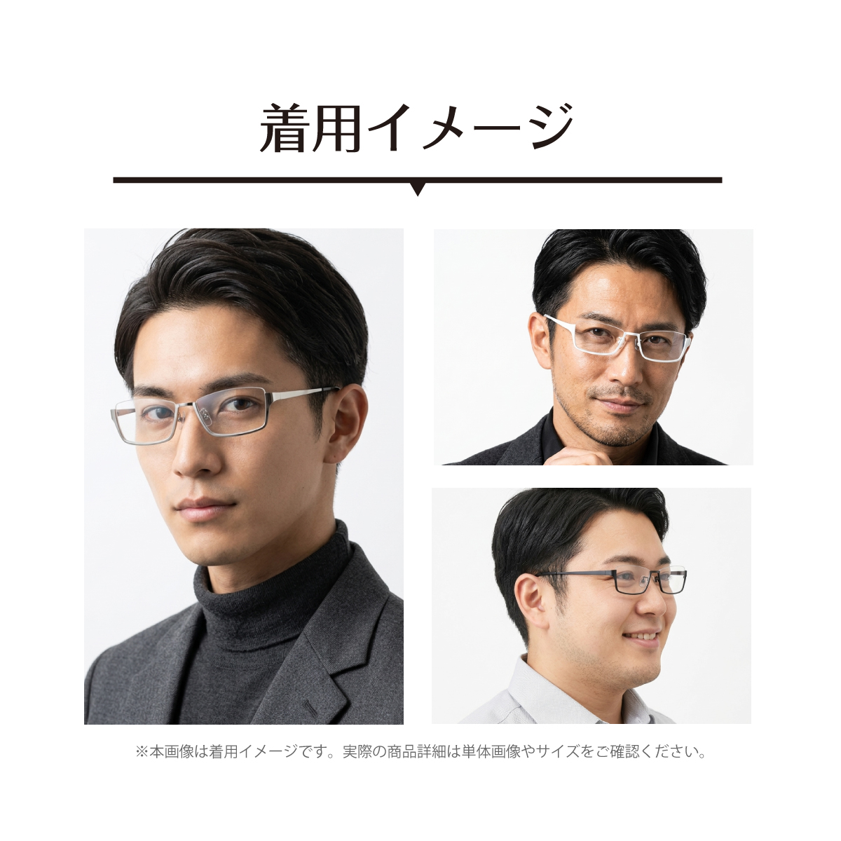 遠くも見える 老眼鏡 遠近両用 メガネ アンダーリム スクエア 大きめ