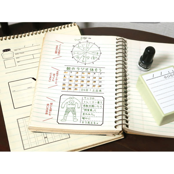 こどものかお 裏写りしにくい NOTE stamp インクセット 時計 0593-003 |  | 04