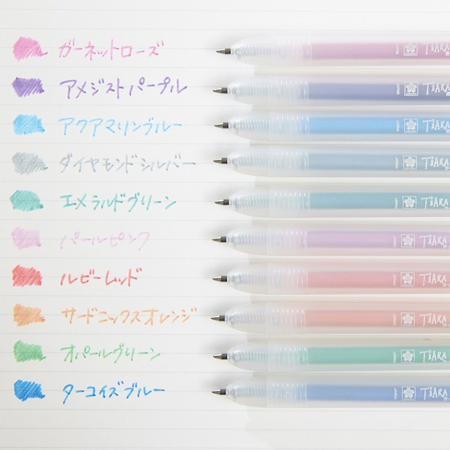 サクラクレパス ボールサイン ティアラノック 10色セット GBRA208TZ-10