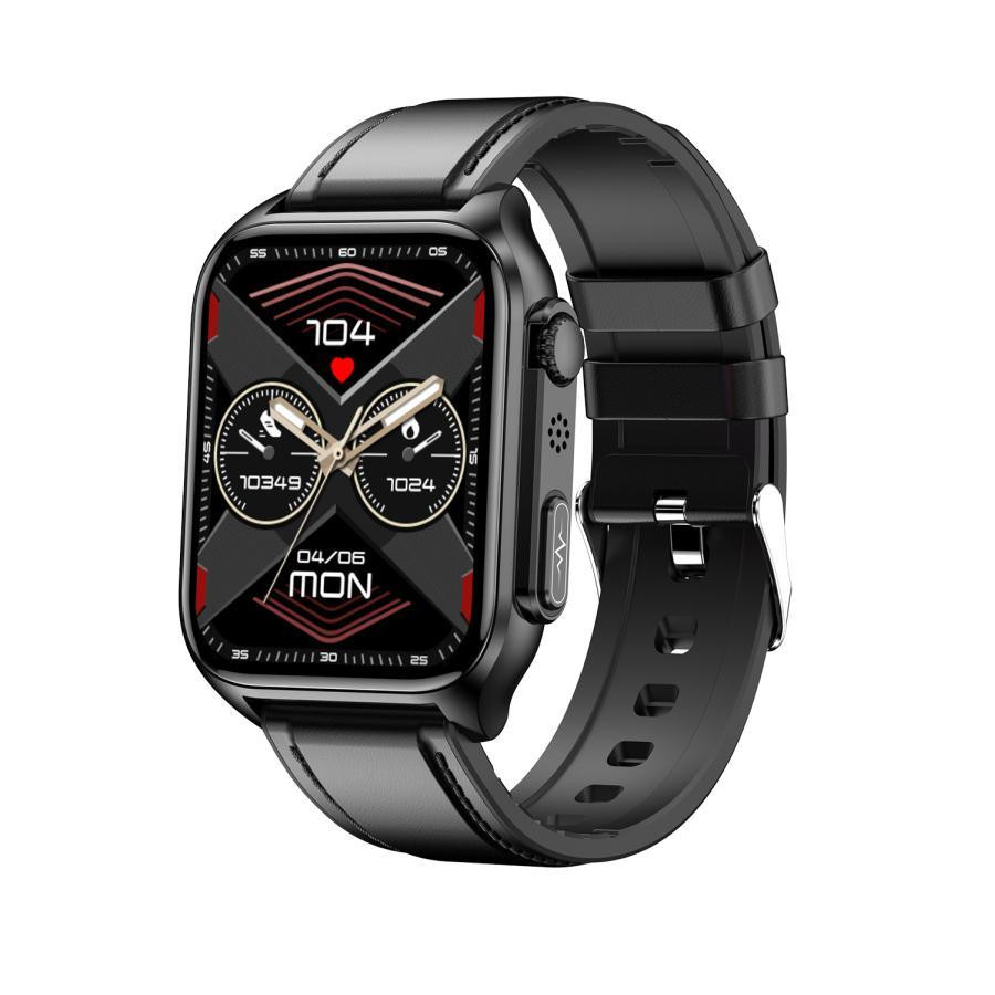高品質最新作ス腕時計マートウォッチ メンズ ブラウン　レザー　グーグル　スピーカー搭載 時計