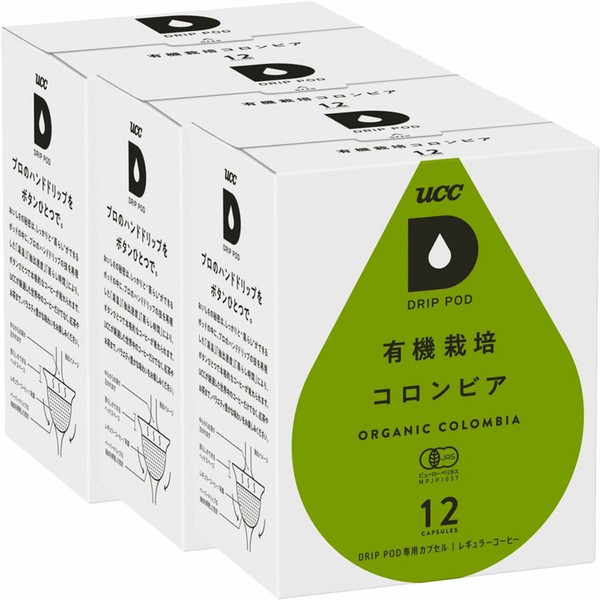 コーヒー 紅茶 緑茶 UCC ドリップポッド 専用カプセル 12杯分 3箱