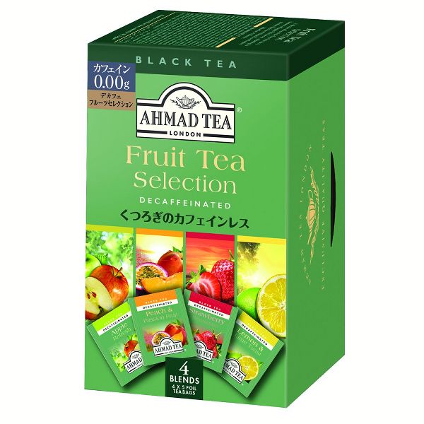 紅茶 アールグレイティー AHMAD TEA デカフェ 20袋 カフェインレス フレーバーティー フルーツ スイーツ 個包装｜komenokura｜02
