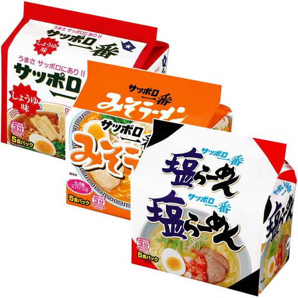 サッポロ一番 (6個)ラーメン 即席めん 袋めん 5食 : 食福堂 - 通販