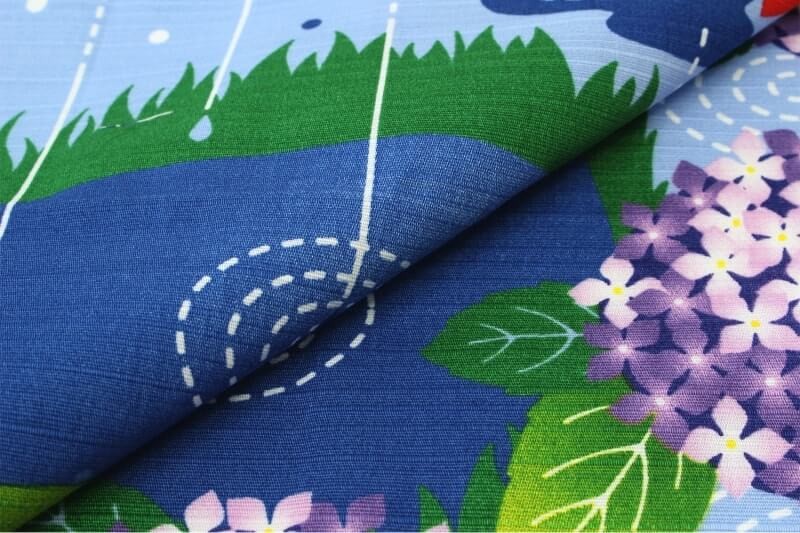 小風呂敷 紫陽花 6月 中巾 四季彩布 梅雨 うさぎ 兎 あじさい 約