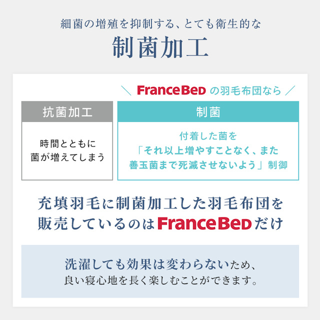正規品 フランスベッド 羽毛布団 ダブル CS-04 AS オールシーズン タイプ | 羽毛ふとん 高級羽毛布団 二枚合わせ 日本製 国産 パワードーム_16