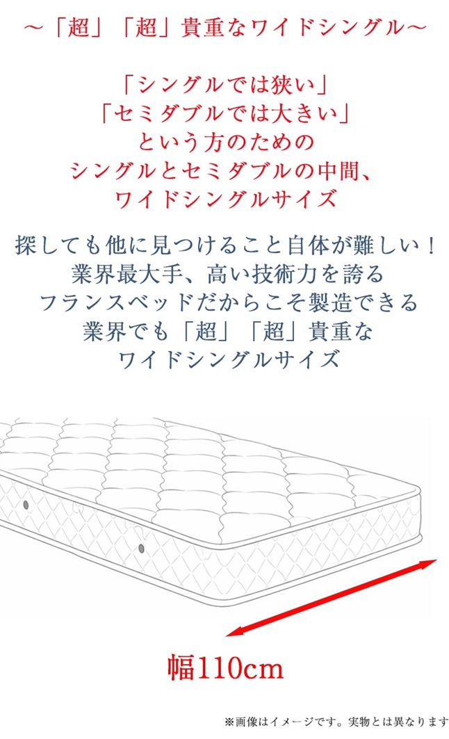 フランスベッド（FRANCEBED） 9/30販売終了 マットレス ワイドシングル
