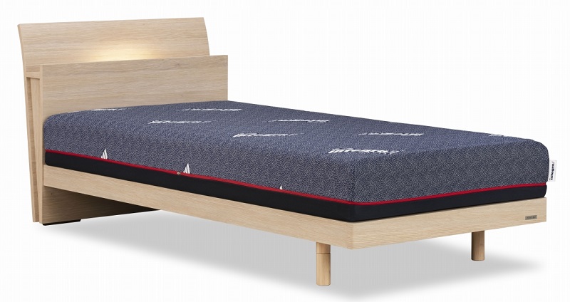 純正直売 東京ベッド ベッドフレーム ダブル Nリミーモ 脚付き 布張り床板　| 正規品　ダブルフレーム フレーム アイセレクト i-select 照明 コンセント 棚 宮