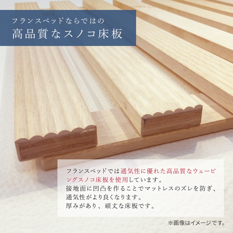 フランスベッド(FRANCEBED) 正規品 スノコ床板 のみ ウェービングスノコ床板 幅147.4cm×長さ93cm×厚さ4cm【2枚1 ...