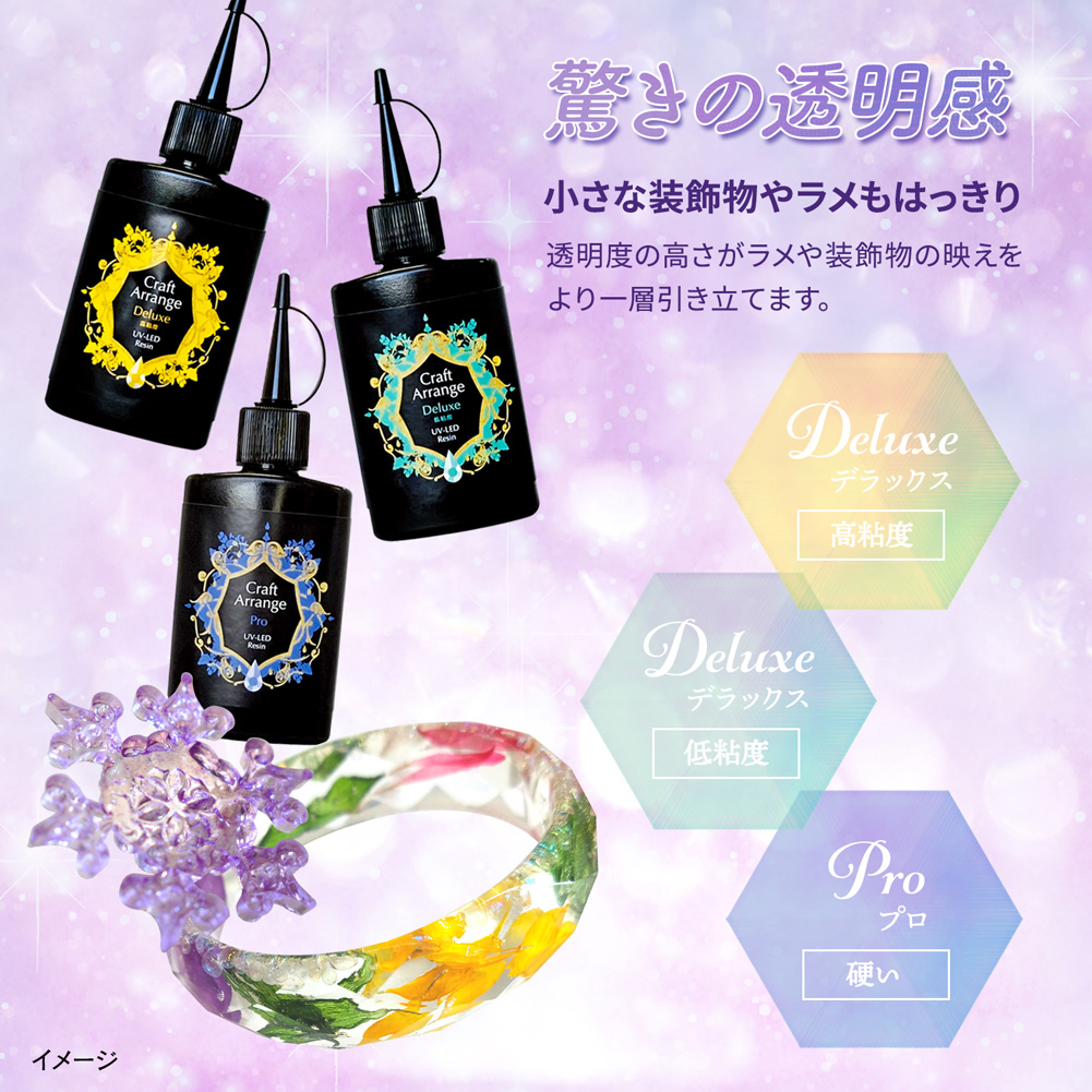 レジン液 ケミテック 日本製 75g 4本セット エポキシレジン UV