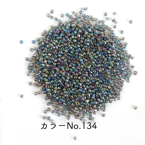 ☆Q2802☆古代ローマ 大粒 ガラスビーズ 銀化 緑～紫彩色 アンティーク