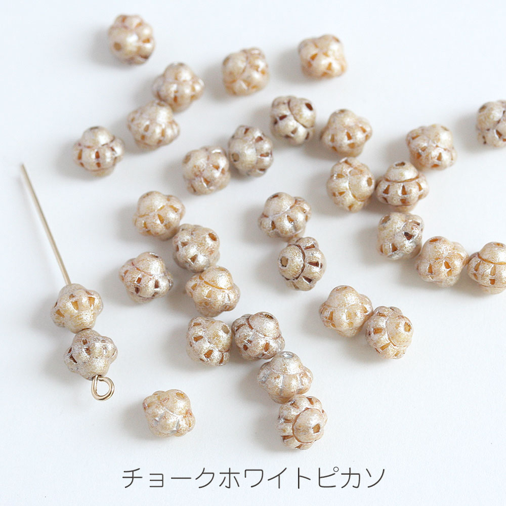 チェコビーズ UFO 6mm 約30個 アクセサリーパーツ チェコガラス 手作り