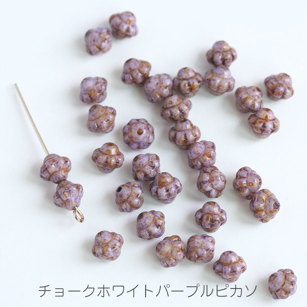 チェコビーズ UFO 6mm 約30個 アクセサリーパーツ チェコガラス 手作り