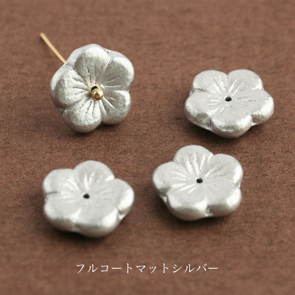 チェコビーズ フラワー 14mm 4個入り 花 チェコガラス ビーズ アクセサリーパーツ ハンドメイド パーツ 手芸 ピアス イヤリング 赤 黒 ゴールド シルバー｜komorebista｜12