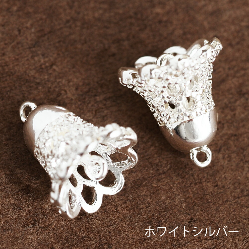 アクセサリーパーツ ベルフラワーつなぎパーツ ゴールド