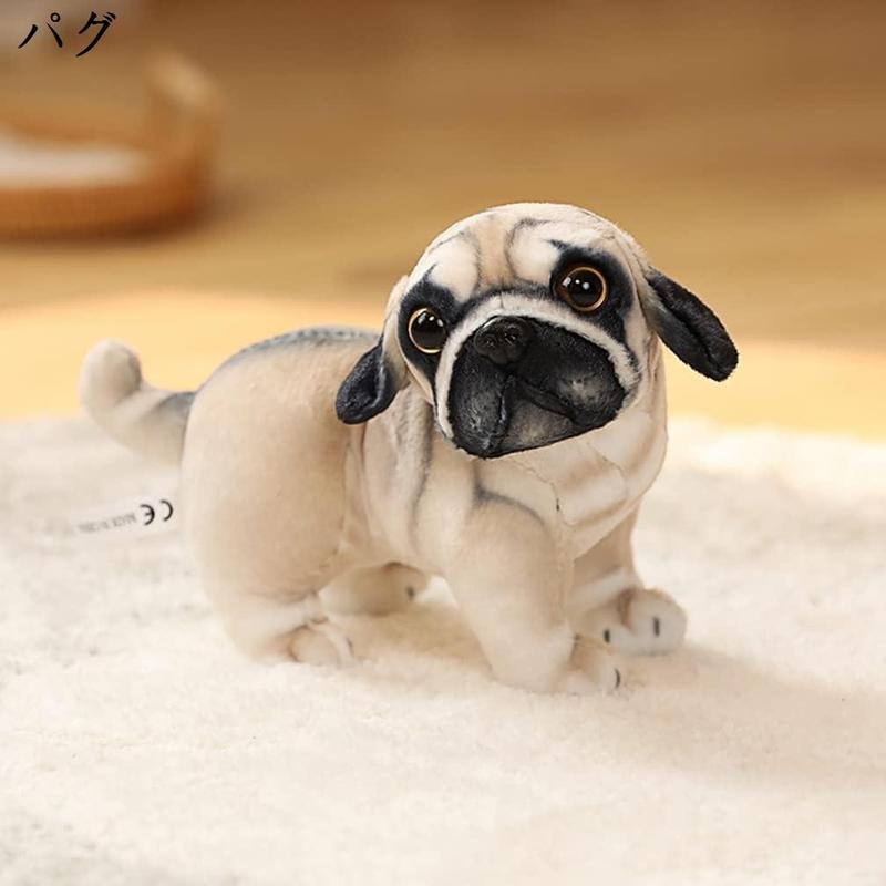 犬 パグ ビーグル ぬいぐるみ 抱き枕 可愛い リアル プレゼント 添い寝枕 動物 高さ お祝い 柔らかい ふわふわ もちもち ギフト｜komugi-st｜02