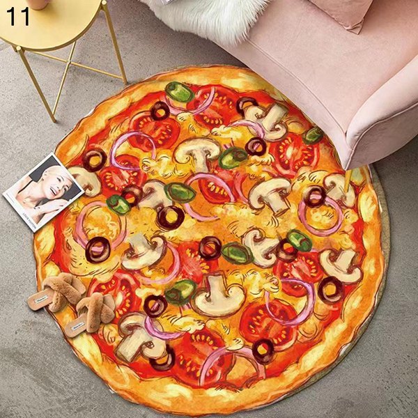 デスクマット おもしろ ピザ柄 ゲーミングカーペット 本物みたい pizzaフロアマット ラウンド 大判 床保護ラグ 敷物 個性的 軽量｜komugi-st｜04