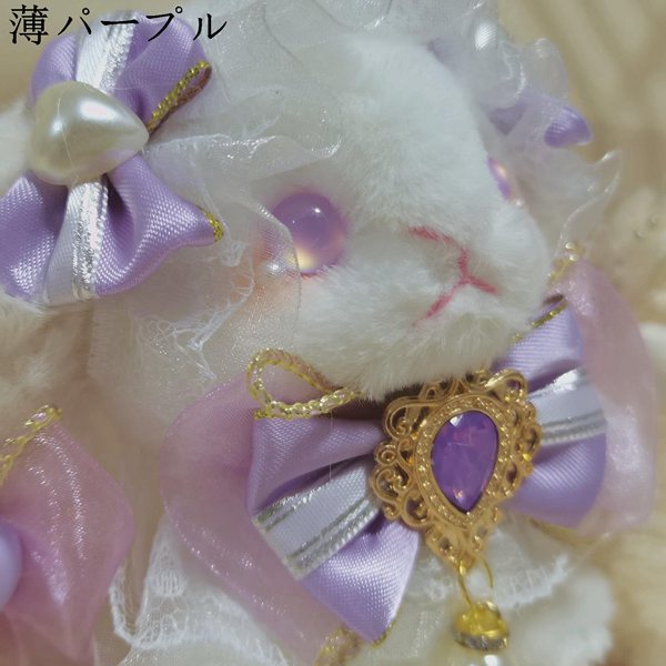 うさぎ ぬいぐるみ 縫い包み ペンダント キーホルダー ウサギ 兎 ゴスロリ ロリータ飾り リボンドレス Lolita道具 華麗 可愛い｜komugi-st｜06