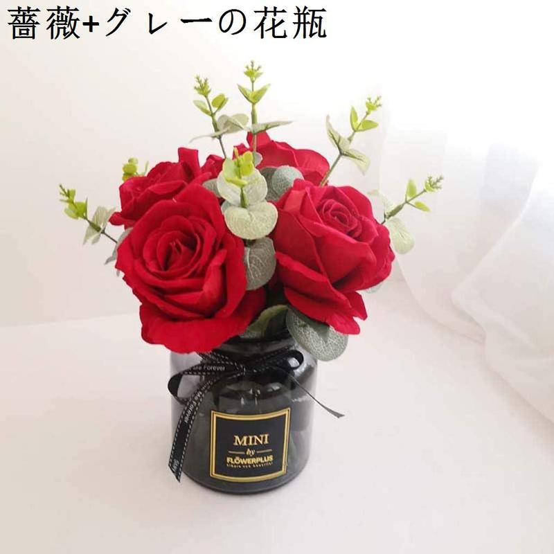 かれない花 造花 インテリア 薔薇 フェイクフラワー 本物そっくり プレゼント おしゃれ フラワーアレンジメント 飾り 贈り物 母の日｜komugi-st｜02