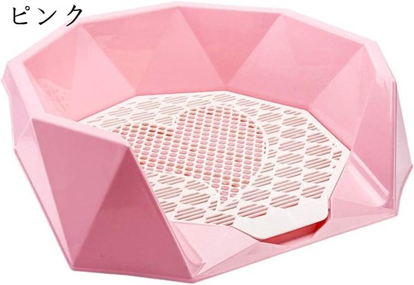 猫用トイレ本体 49x16x52cm ペットトイレ トレーニングトレイを排尿するゴミ箱ペットの犬のトイレのトイレフェンス ピンク｜komugi-st｜02