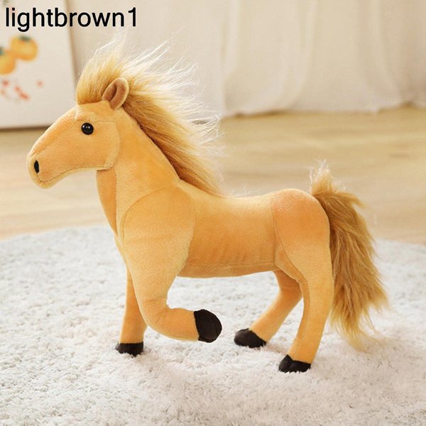 28-70cmシミュレーション馬ぬいぐるみかわいいぬいぐるみ人形ソフトリアルな馬のおもちゃキッズバースデーギフトホームデコレーション-50cm、｜komugi-st｜06
