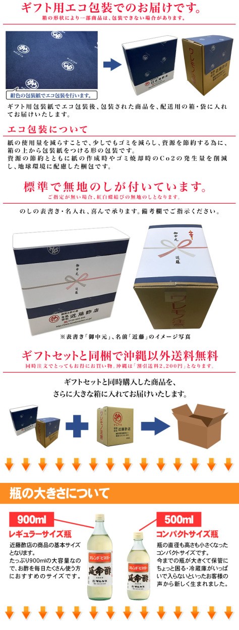 送料無料 お中元サマーギフト 毎日飲める酢 かんたん酢レシピ付き すし酢 延命酢で作った美味しいぽんず500ml 延命酢 おいしい酢の物 各2本セット