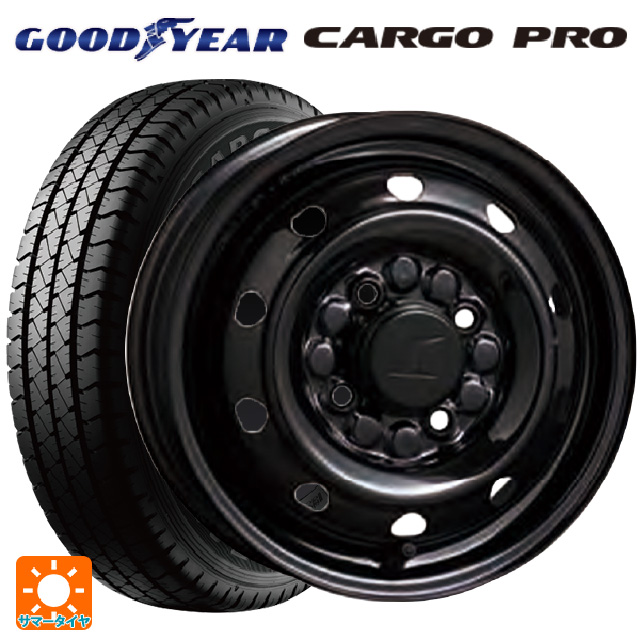 サマータイヤホイール4本セット 145/80R12 80/78N グッドイヤー カーゴプロ # トピー M74 BK # 12 3.5J :et021402ew025626:Tire Wheel JAPON