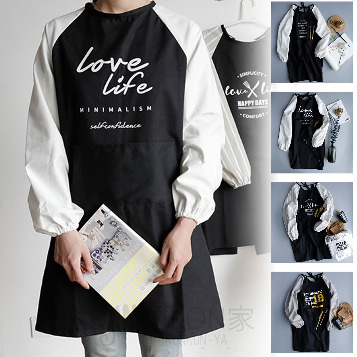 エプロン 割烹着 レディース スモックエプロン かっぽう着 ゆったり