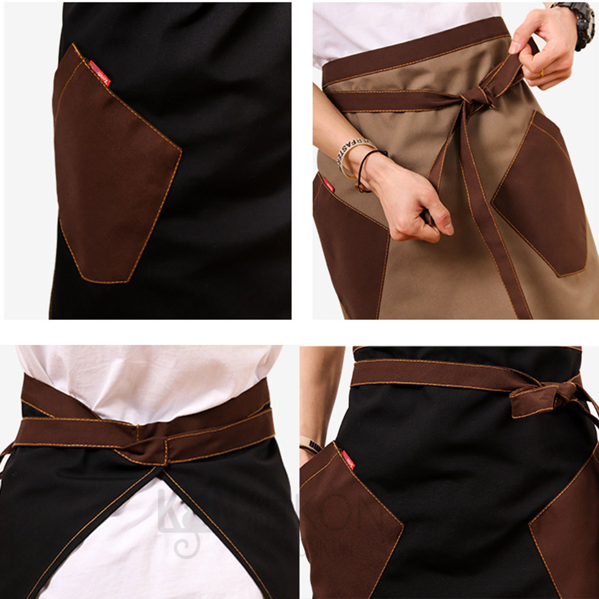 エプロン メンズ ギャルソン おしゃれ 撥水 前掛け 腰巻 カフェ