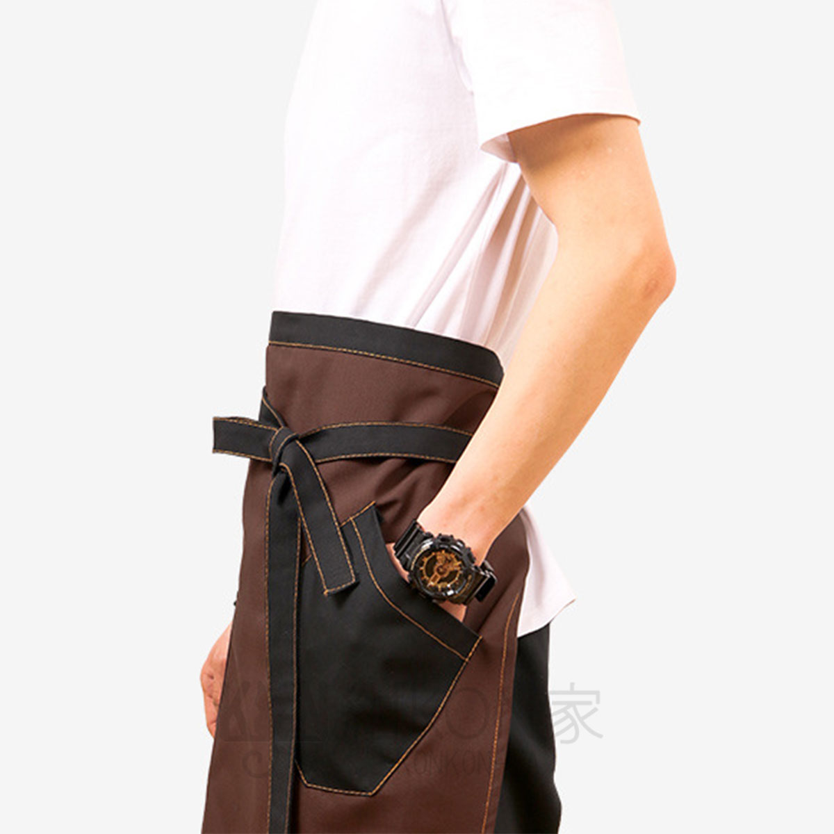 エプロン メンズ ギャルソン おしゃれ 撥水 前掛け 腰巻 カフェ