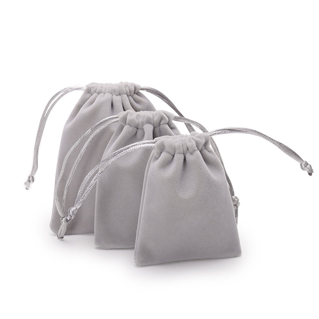 ジュエリーポーチ アクセサリー 保存袋 巾着袋 携帯用 高級ベロア調