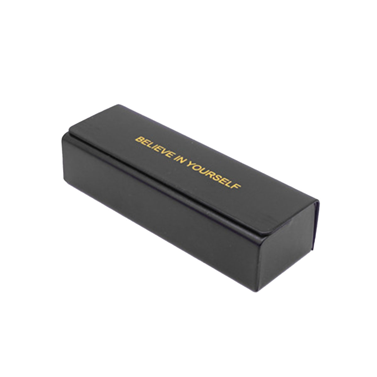 黒いメガネケース 金色ロゴ メガネケース おしゃれ レディース 眼鏡ケース スクエア くすみカラー