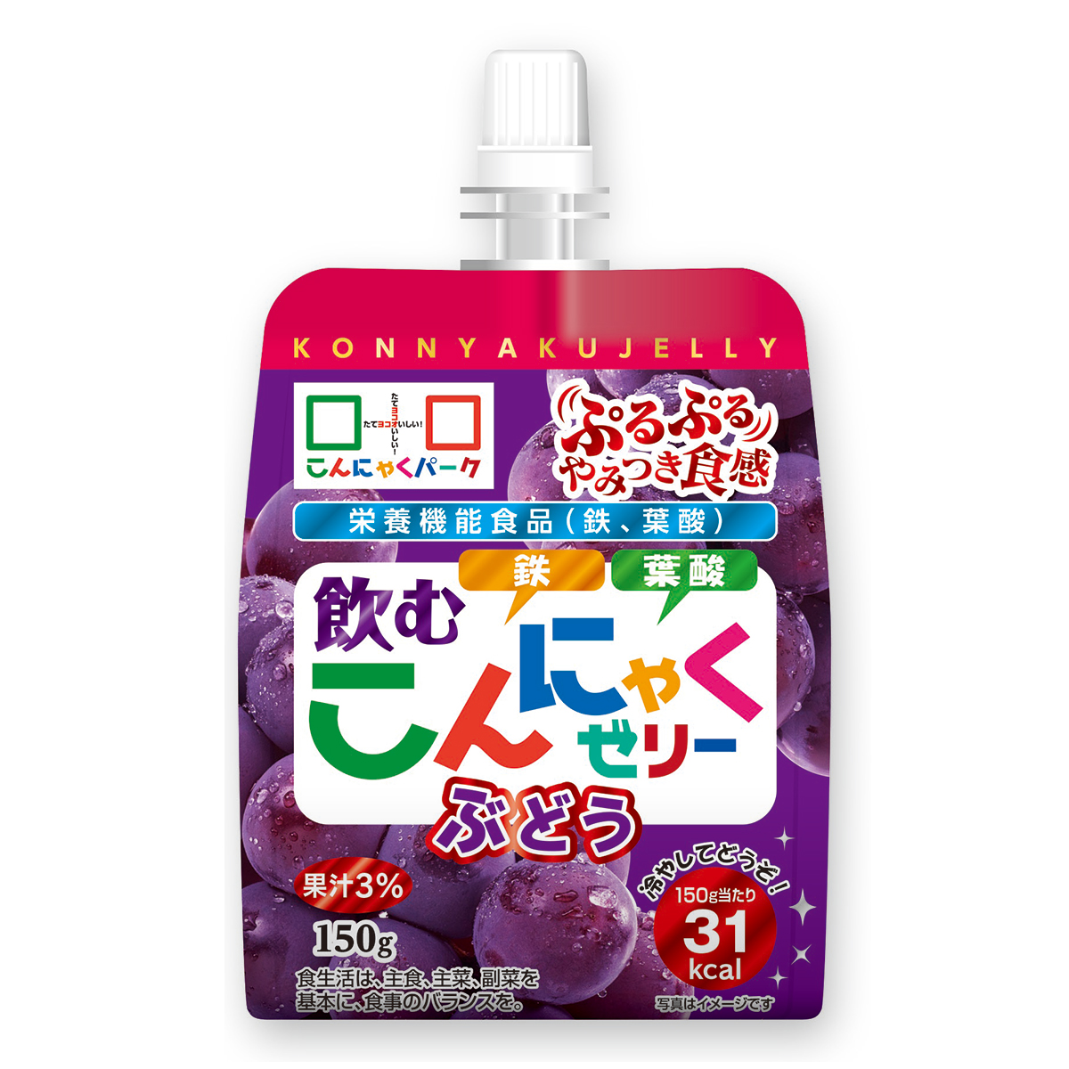 こんにゃくゼリー まとめ買い ヨコオデイリーフーズ BIG 飲む蒟蒻ゼリー ぶどう ゼリー飲料 蒟蒻 群馬県産 果汁3% 大容量 (260g*6個入)  :YDF00212:こんにゃくパーク - 通販 - Yahoo!ショッピング