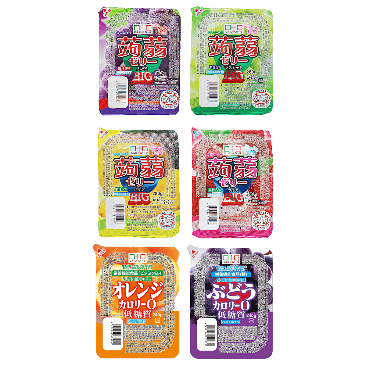 デザート セットB-3 ヨコオデイリーフーズ こんにゃくゼリー まとめ買い ぷるぷる蒟蒻ゼリー BIG 低糖質カロリー0 群馬県産 (6種類*18食入)  :YDF00319:こんにゃくパーク - 通販 - Yahoo!ショッピング