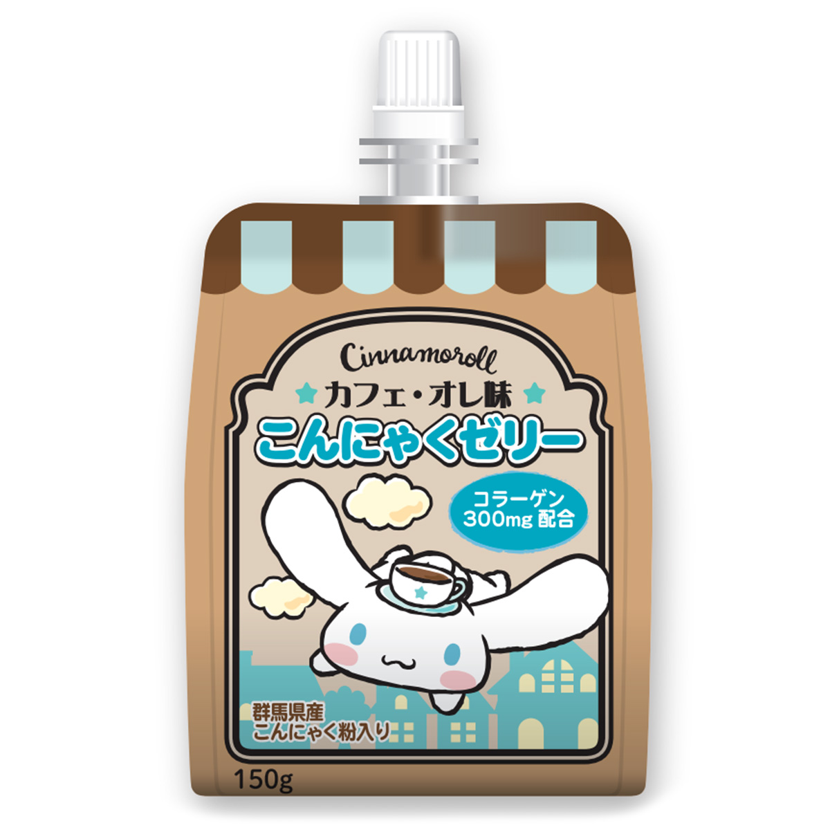 ゼリー飲料 飲むゼリー こんにゃくパーク シナモロール カフェ・オレ味こんにゃくゼリー こんにゃくゼリー 群馬 置き換え (150g*18個入)｜konnyakupark｜02